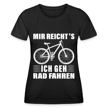 Mir Reicht's Ich Geh Rad fahren Mountainbike - Frauen Funktions-T-Shirt - Schwarz - Vorne - AI Model Female 172 light (172cm)
