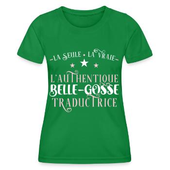 Traductrice Idée Cadeau Métier Citation Traduction - T-shirt sport Femme - vert - Devant - AI Model Female 172 dark (172cm)