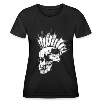 Poisson punk - T-shirt sport Femme - noir - Devant - AI Model Female 172 light (172cm)