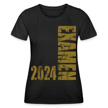 Examen 2024 - Frauen Funktions-T-Shirt - Schwarz - Vorne - AI Model Female 172 light (172cm)
