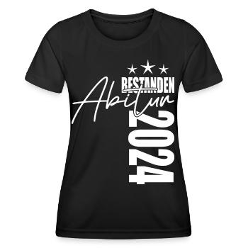 Abitur 2024 - Frauen Funktions-T-Shirt - Schwarz - Vorne - AI Model Female 172 light (172cm)