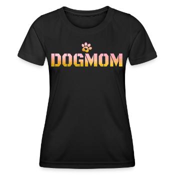 Dog Mom - Frauen Funktions-T-Shirt - Schwarz - Vorne - AI Model Female 172 light (172cm)