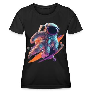 Astronaut - Frauen Funktions-T-Shirt - Schwarz - Vorne - AI Model Female 172 light (172cm)