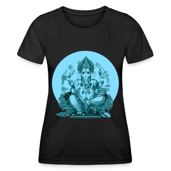 * Fullmoon * GANESHA * - T-shirt sport Femme - noir - Devant - AI Model Female 172 light (172cm)