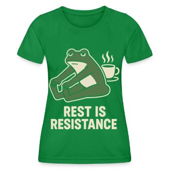 Calmness is resistance mindfulness affirmation - Women's Functional T-Shirt - kelly green - Front - AI Model Female 172 dark (172cm)