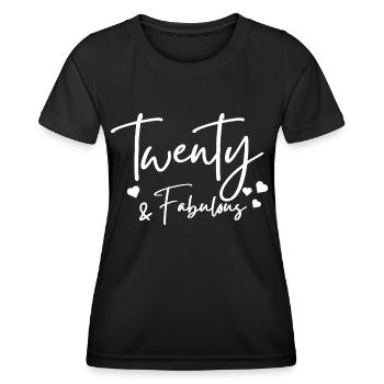 vingt fabuleux - T-shirt sport Femme - noir - Devant - AI Model Female 172 light (172cm)