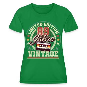 89. Geburtstag Vintage Limited Edition - Frauen Funktions-T-Shirt - Kelly Green - Vorne - AI Model Female 172 dark (172cm)