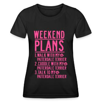 Patterdale Terrier Maman Maman Maîtresse Dicte Rose - T-shirt sport Femme - noir - Devant - AI Model Female 172 light (172cm)