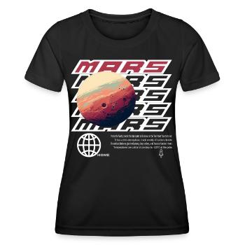 Mars - Frauen Funktions-T-Shirt - Schwarz - Vorne - AI Model Female 172 light (172cm)