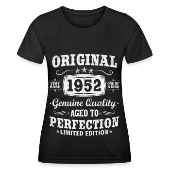 Original vintage 1952 born vintage birthday - Women's Functional T-Shirt - black - Front - AI Model Female 172 light (172cm)