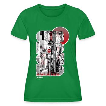 Japon, Japonais, Tokyo City - T-shirt sport Femme - vert - Devant - AI Model Female 172 dark (172cm)