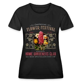 Art Nouveau, vintage design with hyacinth around 1900 - Women's Functional T-Shirt - black - Front - AI Model Female 172 light (172cm)