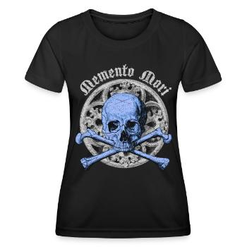 Skull Totenkopf gothic Memento-Mori Schädel - Frauen Funktions-T-Shirt - Schwarz - Vorne - AI Model Female 172 light (172cm)