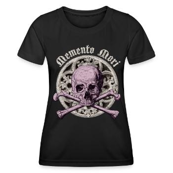 Skull Totenkopf gothic Memento-Mori Schädel - Frauen Funktions-T-Shirt - Schwarz - Vorne - AI Model Female 172 light (172cm)