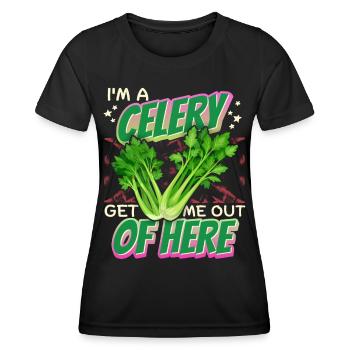 Celery, funny saying I'm-A-Celery - Women's Functional T-Shirt - black - Front - AI Model Female 172 light (172cm)