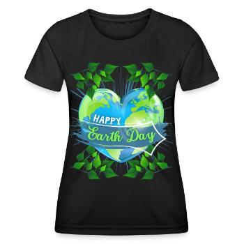 Jour de la Terre, Protection de l’environnement, Protection du climat - T-shirt sport Femme - noir - Devant - AI Model Female 172 light (172cm)