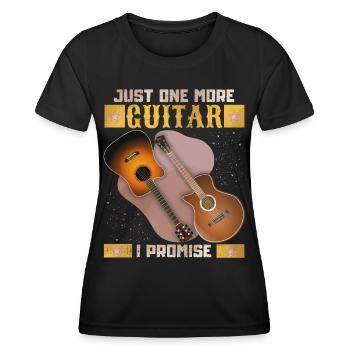 Guitar player guitar electric guitar, funny saying - Women's Functional T-Shirt - black - Front - AI Model Female 172 light (172cm)