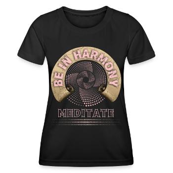 Meditation, Meditation, Harmony Harmony - Women's Functional T-Shirt - black - Front - AI Model Female 172 light (172cm)