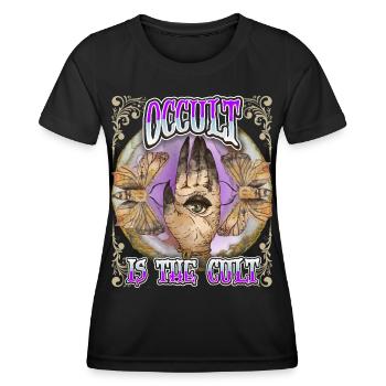 Occult, Eye All-Seeing Eye Magic Vintage Style - Women's Functional T-Shirt - black - Front - AI Model Female 172 light (172cm)