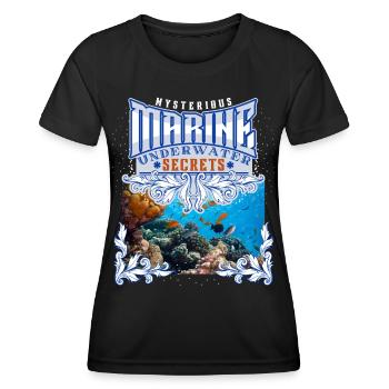 Meer-Ozean, Unterwasserwelt für Taucher, Spruch - Frauen Funktions-T-Shirt - Schwarz - Vorne - AI Model Female 172 light (172cm)