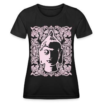 Tête de Bouddha, Bouddha thaïlandais, spirituel, Thaïlande - T-shirt sport Femme - noir - Devant - AI Model Female 172 light (172cm)