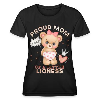 Mommy Mom, Mom Mom, Lion Mom Baby Girl Saying - Women's Functional T-Shirt - black - Front - AI Model Female 172 light (172cm)