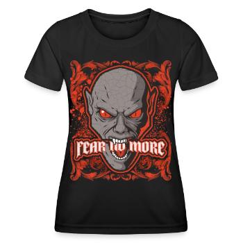 Devil Monster Saying Vintage Horror Skull - Women's Functional T-Shirt - black - Front - AI Model Female 172 light (172cm)
