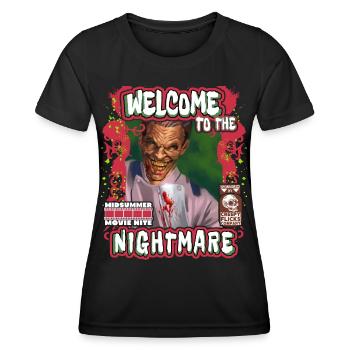 Horror-Movie, Horror Film, Nightmare-Film Kinofilm - Frauen Funktions-T-Shirt - Schwarz - Vorne - AI Model Female 172 light (172cm)