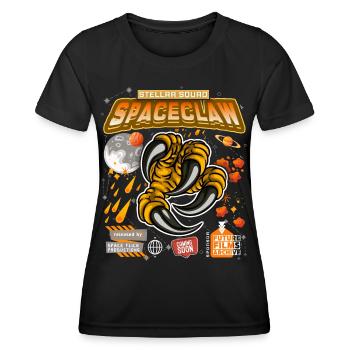Kralle im Weltraum Science Fiction lustiger Spruch - Frauen Funktions-T-Shirt - Schwarz - Vorne - AI Model Female 172 light (172cm)