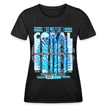 Vintage-Fashion Design, Clothing Label, Geburtstag - Frauen Funktions-T-Shirt - Schwarz - Vorne - AI Model Female 172 light (172cm)