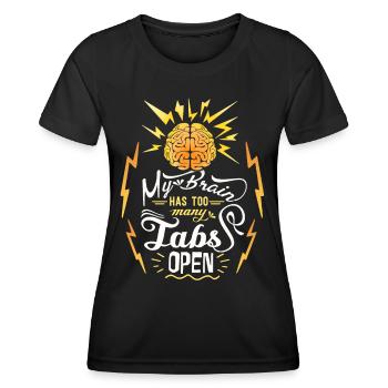 Motivationsspruch, lustiger Spruch, Problemlösung - Frauen Funktions-T-Shirt - Schwarz - Vorne - AI Model Female 172 light (172cm)