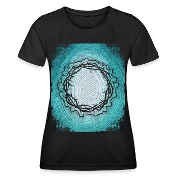 Dornenkrone, Jesus Christus, Christliche Kunst - Frauen Funktions-T-Shirt - Schwarz - Vorne - AI Model Female 172 light (172cm)