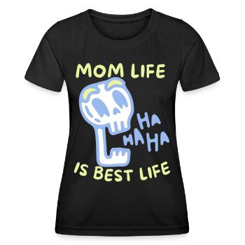 Mère-Maman sarcastique dicton crâne, fête des mères - T-shirt sport Femme - noir - Devant - AI Model Female 172 light (172cm)