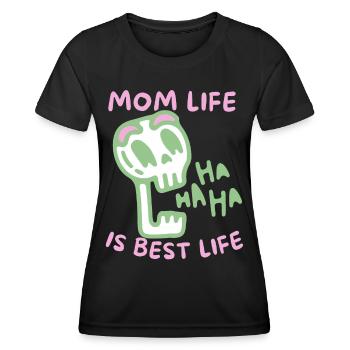 Mère-Maman sarcastique dicton crâne, fête des mères - T-shirt sport Femme - noir - Devant - AI Model Female 172 light (172cm)