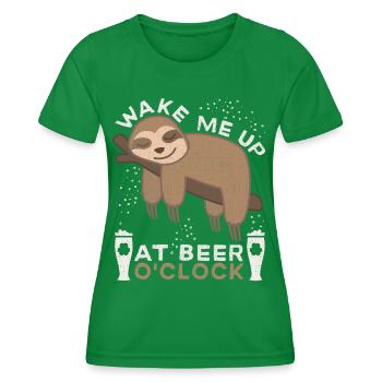 Paresseuse, drôle de dicton de bière, buveur de bière Paresseux - T-shirt sport Femme - vert - Devant - AI Model Female 172 dark (172cm)