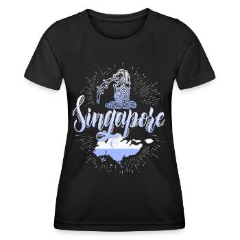 Singapore, Love Singapore - Women's Functional T-Shirt - black - Front - AI Model Female 172 light (172cm)