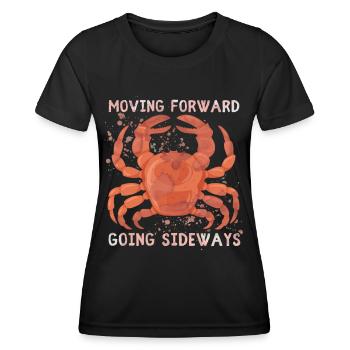 Crabe, crabe de mer, crustacé drôle de dicton - T-shirt sport Femme - noir - Devant - AI Model Female 172 light (172cm)
