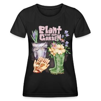 Gärtner, Garten, Gartenarbeit Spruch - Frauen Funktions-T-Shirt - Schwarz - Vorne - AI Model Female 172 light (172cm)