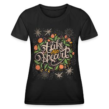 Saying Valentine's Day, Wedding, Wedding Typography - Women's Functional T-Shirt - black - Front - AI Model Female 172 light (172cm)