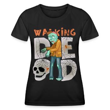 Zombiemonster Zombie Tod lustiger Spruch Halloween - Frauen Funktions-T-Shirt - Schwarz - Vorne - AI Model Female 172 light (172cm)