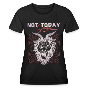 Devil-Devil, funny saying Not-Today-Satan - Women's Functional T-Shirt - black - Front - AI Model Female 172 light (172cm)