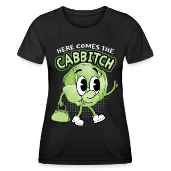 Kohl, lustiger Spruch, Manga Cabbitch Comic-Stil - Frauen Funktions-T-Shirt - Schwarz - Vorne - AI Model Female 172 light (172cm)