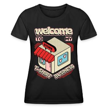 T-Shirt-Business, Geschäft, Spruch - Frauen Funktions-T-Shirt - Schwarz - Vorne - AI Model Female 172 light (172cm)
