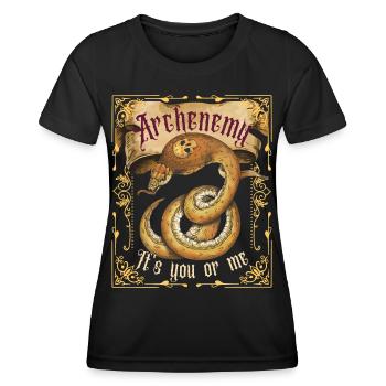 Serpent Cobra avec crâne, style vintage, dicton - T-shirt sport Femme - noir - Devant - AI Model Female 172 light (172cm)