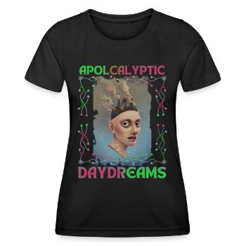 Apocalypse, environmental protection, climate protection, Earth Day - Women's Functional T-Shirt - black - Front - AI Model Female 172 light (172cm)