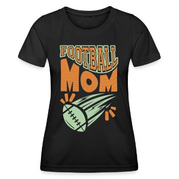 American Football, Football-Mom, Spruch - Frauen Funktions-T-Shirt - Schwarz - Vorne - AI Model Female 172 light (172cm)