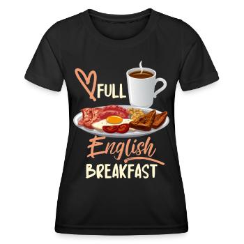 English Breakfast, English Breakfast Quote - Women's Functional T-Shirt - black - Front - AI Model Female 172 light (172cm)