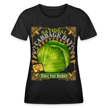 Chou blanc, chou blanc, drôle de dicton Jour du chou - T-shirt sport Femme - noir - Devant - AI Model Female 172 light (172cm)