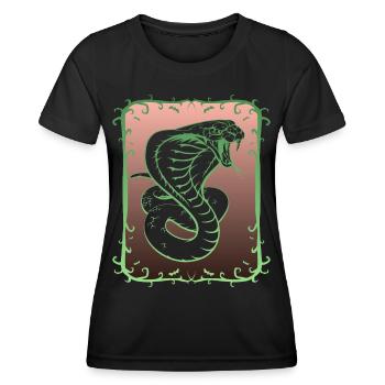 Cobra snake, poison tooth - Women's Functional T-Shirt - black - Front - AI Model Female 172 light (172cm)