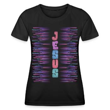Jesus Christus, Christen - Frauen Funktions-T-Shirt - Schwarz - Vorne - AI Model Female 172 light (172cm)